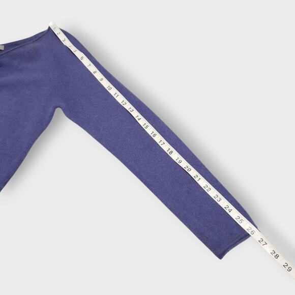 Neiman Marcus Womens Cashmere Sweater Periwinkle Blue Sz Lg *FLAWED* - Picture 11 of 14